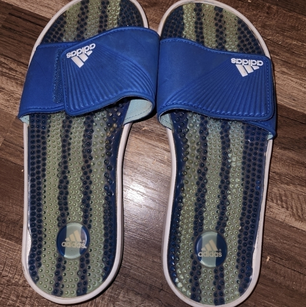 Adidas Blue Slides Size 6